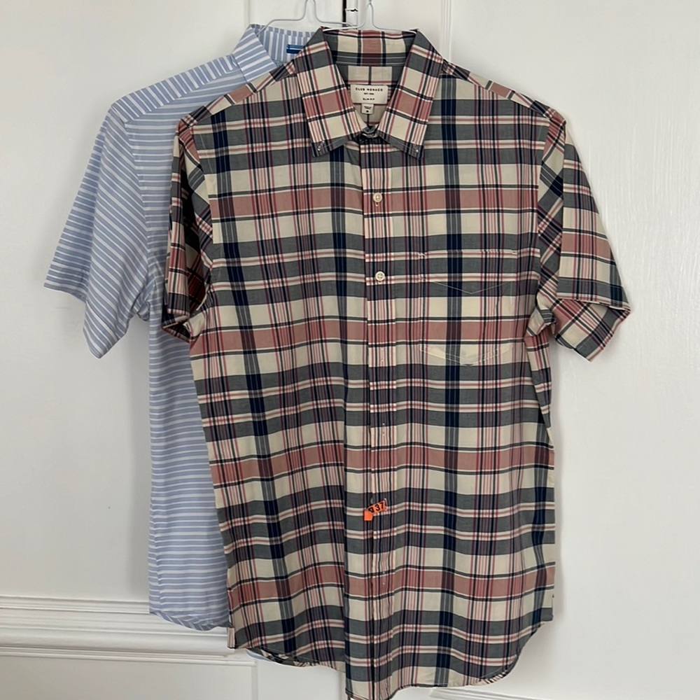 Lot of 2 Club Monaco shirts medium EUC!